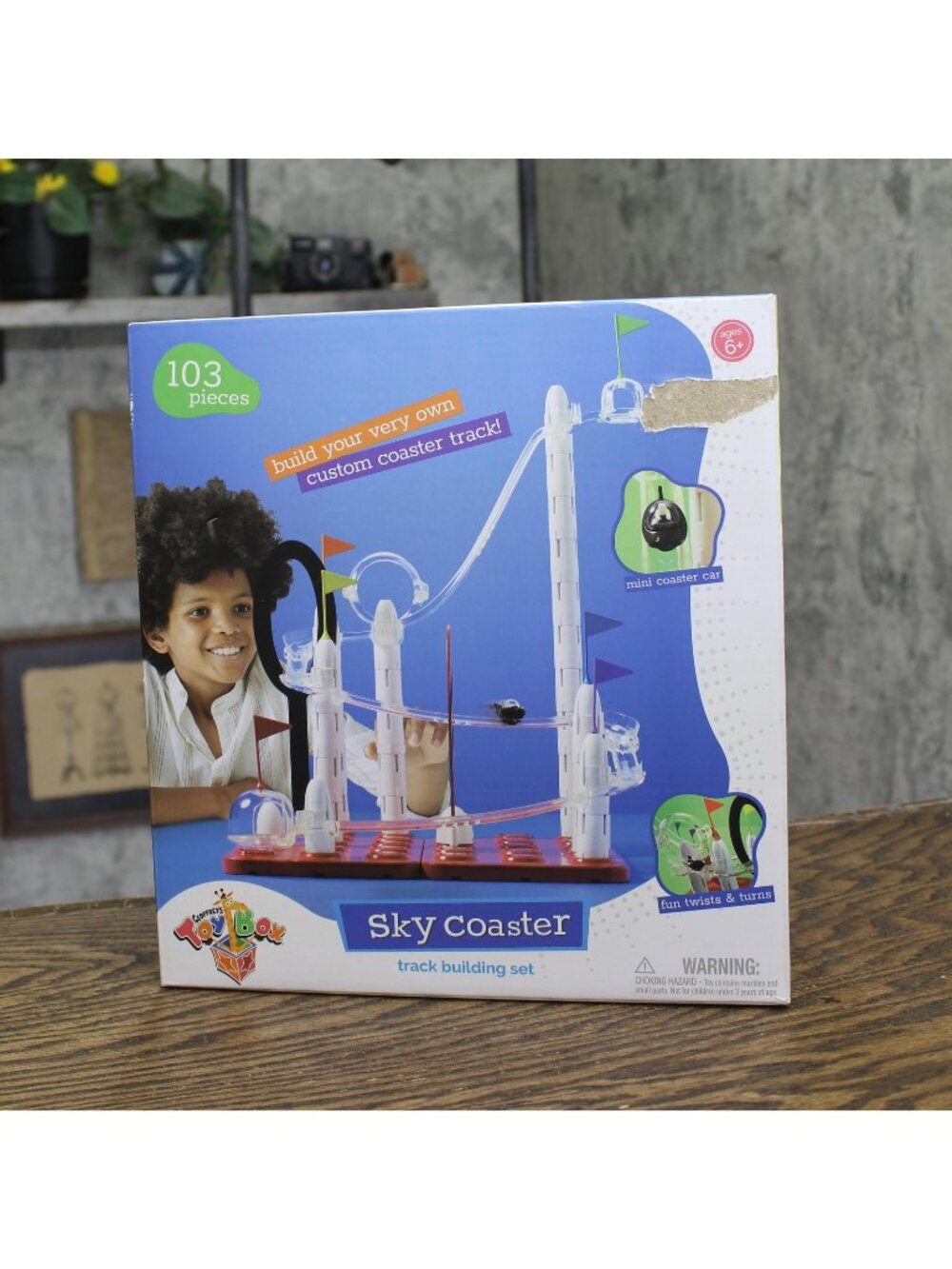 Geoffrey's Toy Box 103-Piece Sky Coaster Track Building Set Multicolor